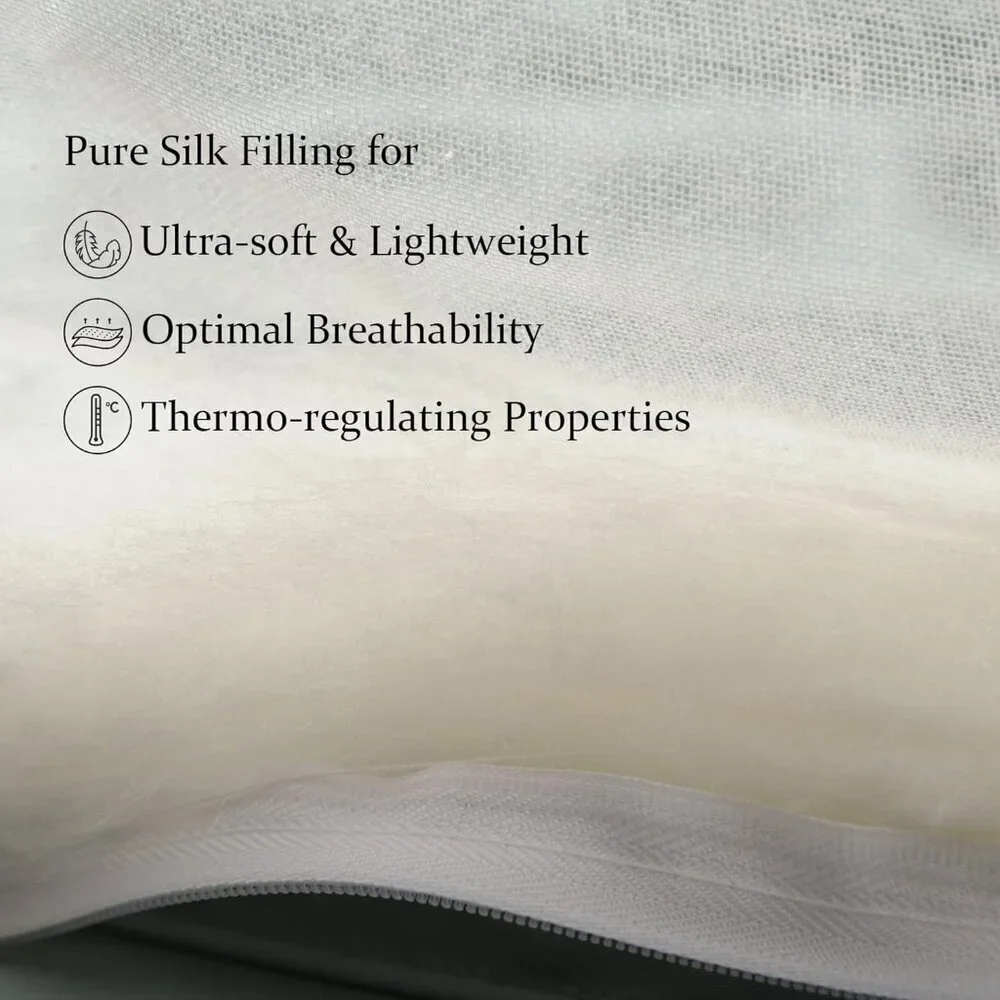 CUDDLE DREAMS Lightweight Silk Filled Comforter for Summer